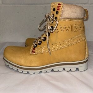 Swiss and Revel tan leather outdoor boots booties